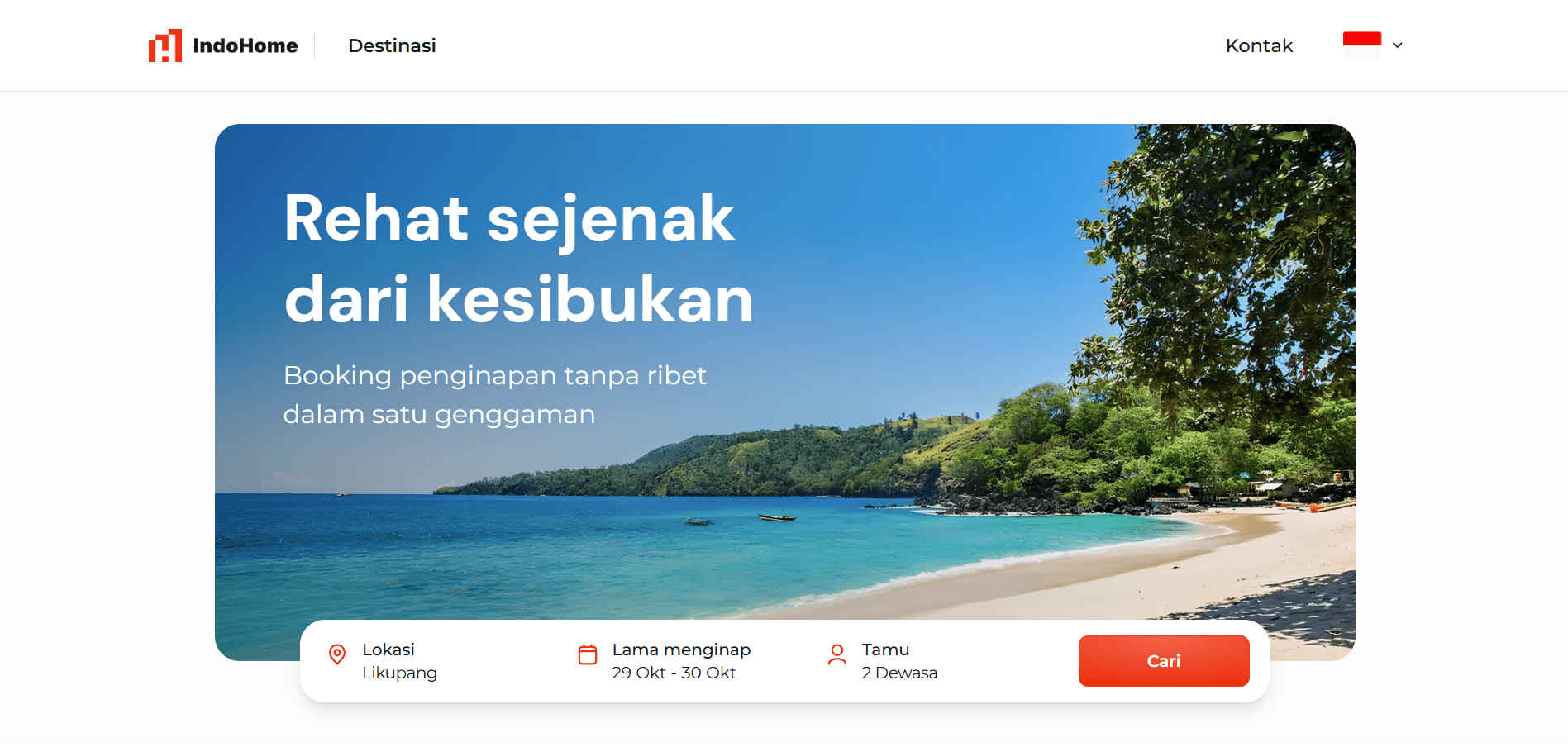 IndoHome Online Booking Hotel