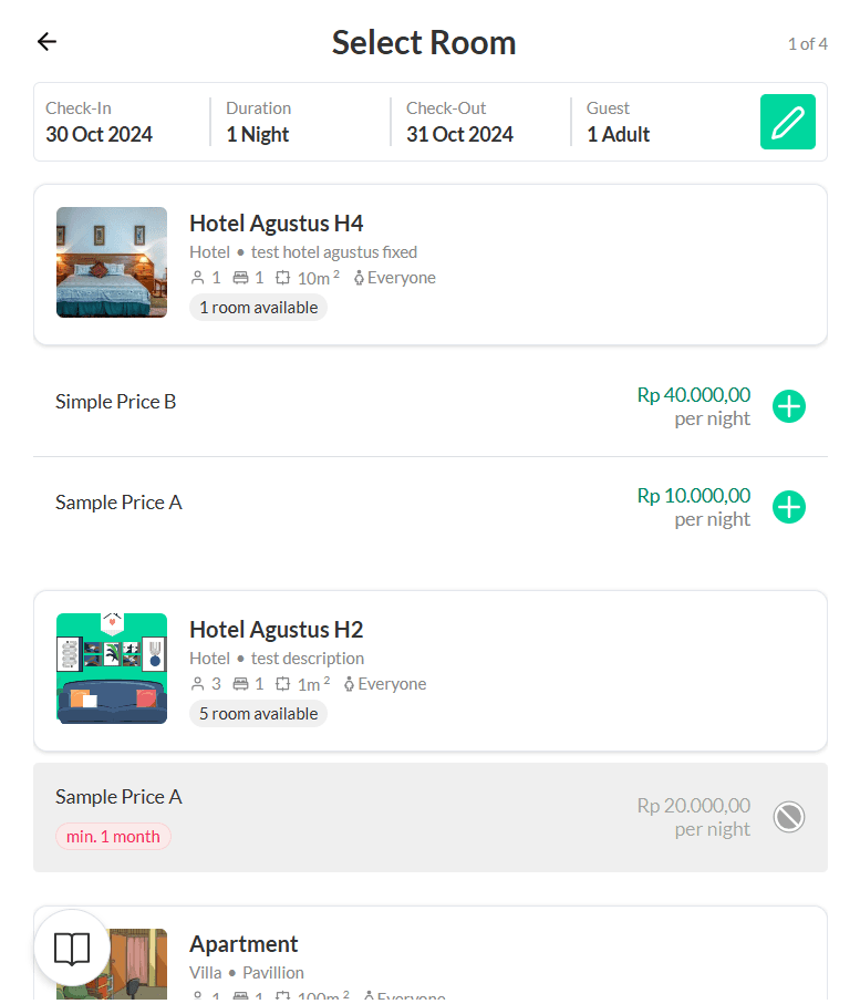 Accommodation Online Booking